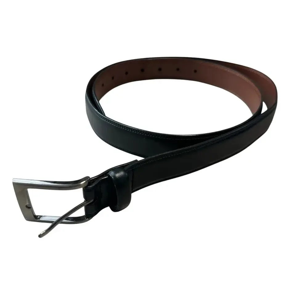 Penguin Munsingwear Men's Belt 50 Black Leather Adjustable Belt Buckle